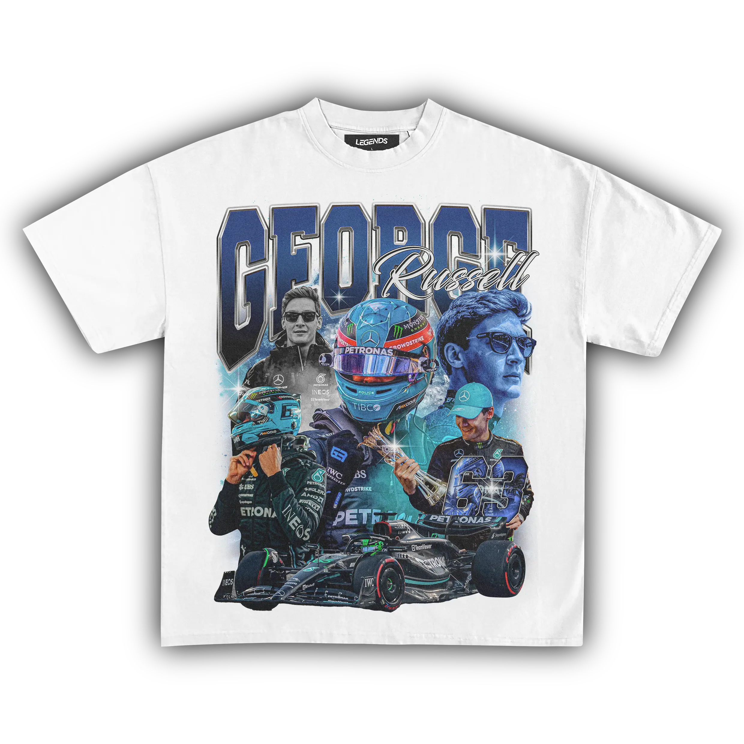 George Russell Mercedes Formula 1 Racing Vintage Tee – Motorsport Graphic Shirt, F1 Fan Apparel, Streetwear Auto Racing T-Shirt