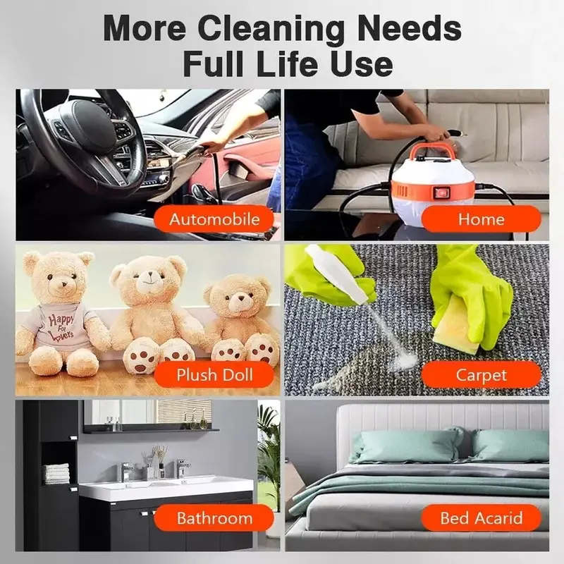 3800W Portable Handheld Steam Cleaner High Temperature Steam Cleaning Machine UK 5