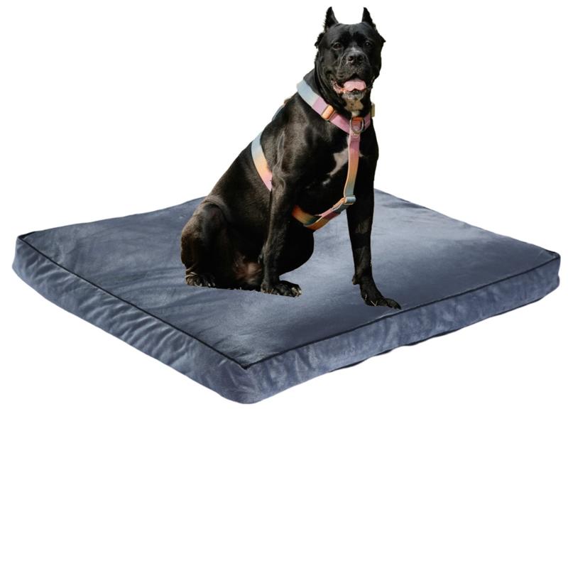 Dog/Cat Bed Pet Pillow Mat Cushion 5CM Thick | Rectangle Reversible Soft Polyester Cover Double Sided Bed For Small Dogs & Cats & Medium Or Large Dogs With Removable & Washable Cover Filled With Fibre Sheet | Fleece Fabric Dog Crate Bed Anti Slip Bottom 4