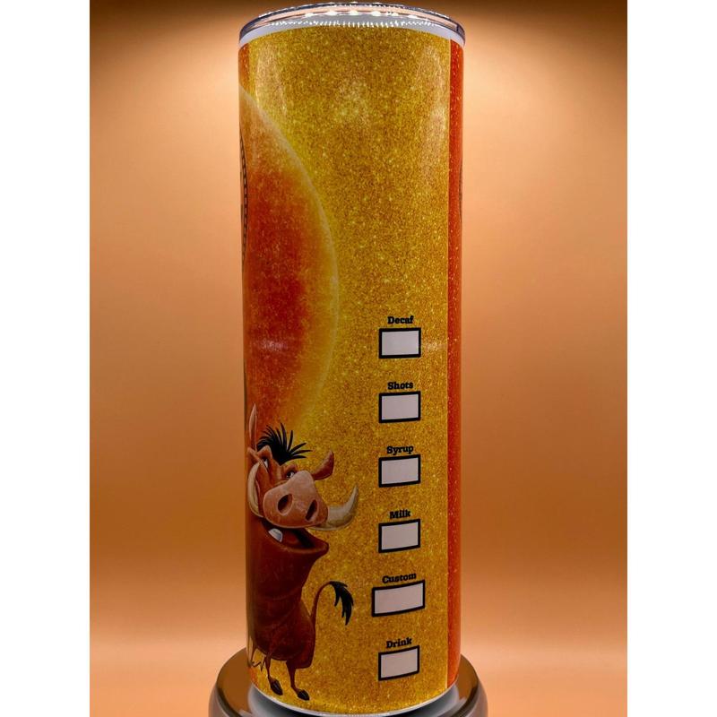 20 oz Skinny Tumbler Lion King design Bottle Drinkware 1