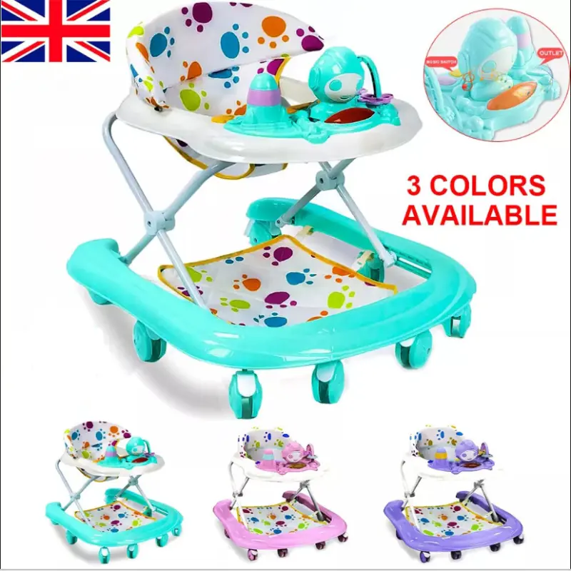 Baby Walker Bouncer First Steps Push Along Activity Music Ride On Car Melody UK