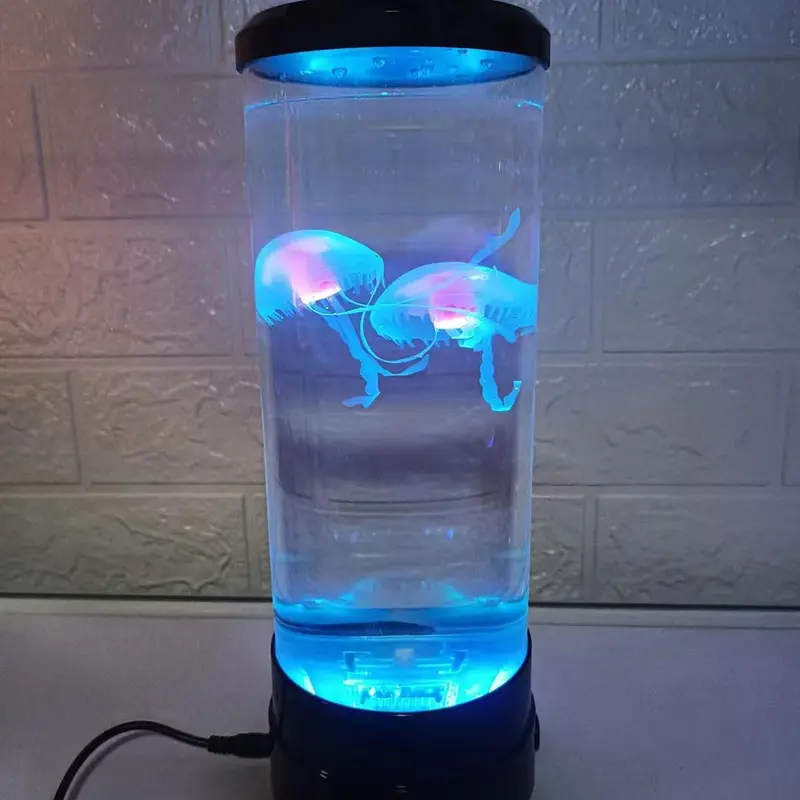 Jellyfish Lamp LED Night Light Color Changing Mood Improving Lamp Home Decoration Lights Aquarium Birthday Gift for Kids USB Charging and battery powered 6