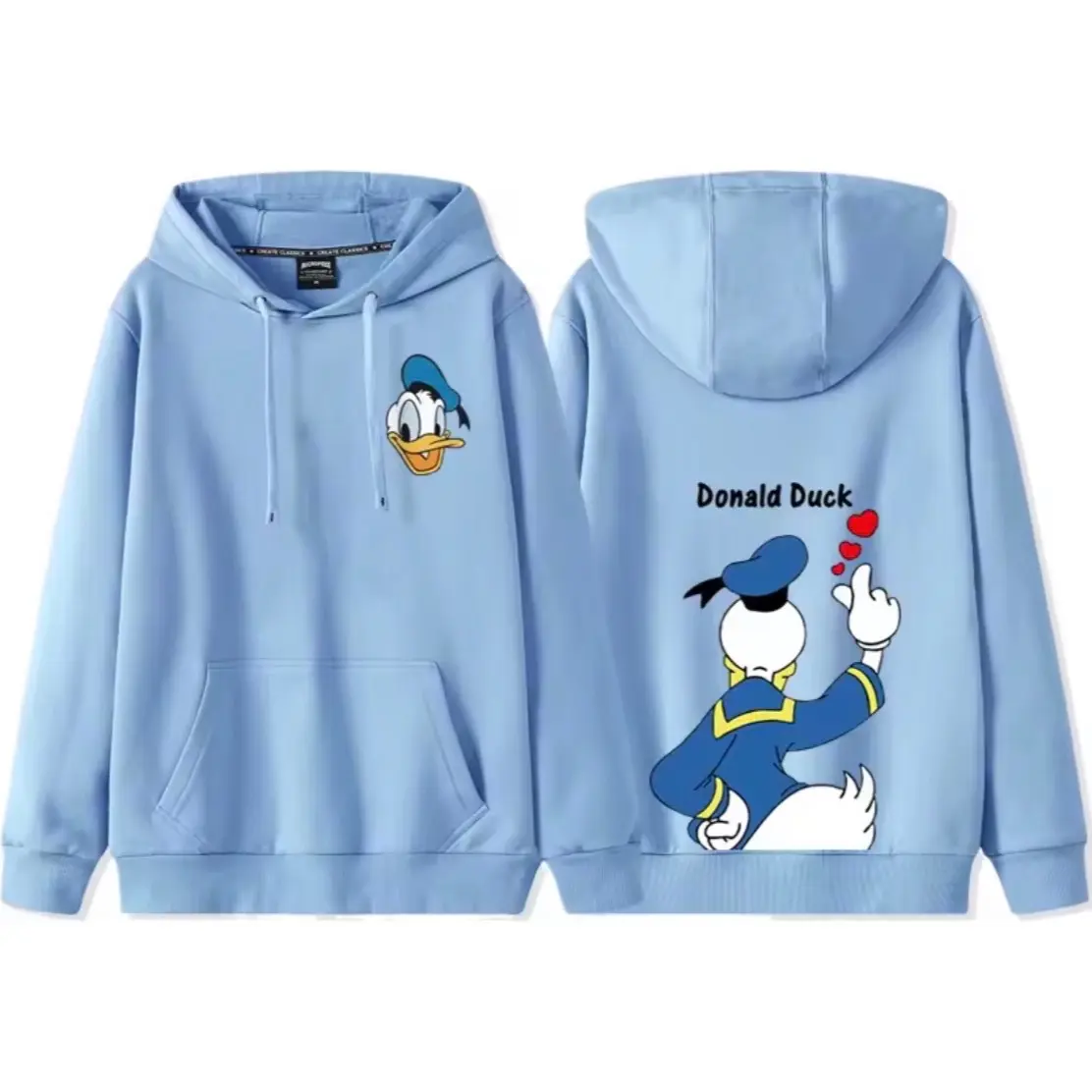Winter Hoodie Sweatshirt Unisex - Cartoon Style Mickey Mouse/Minnie Mouse Design - Love, Classic