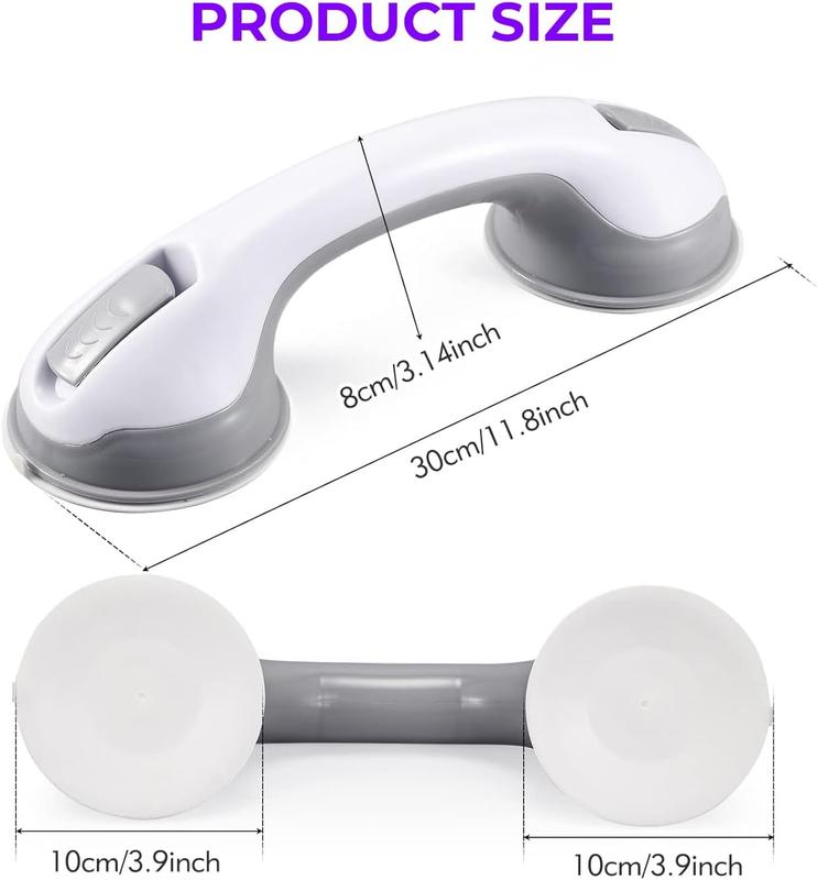 Seveston Support Grab Handle for Shower Bathroom Bathtubs Safety Grip Rail with Suction Cup Fitting Mobility Aids Safety Handle for Disabled Elderly & Handicap 3