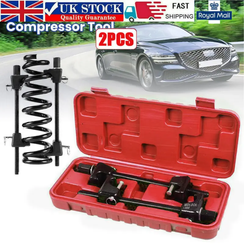 ⭐[Delivery In 2-3 Days]⭐2PCS Car Coil Spring Compressor Heavy Duty Tool Suspension Clamp Kit With Case