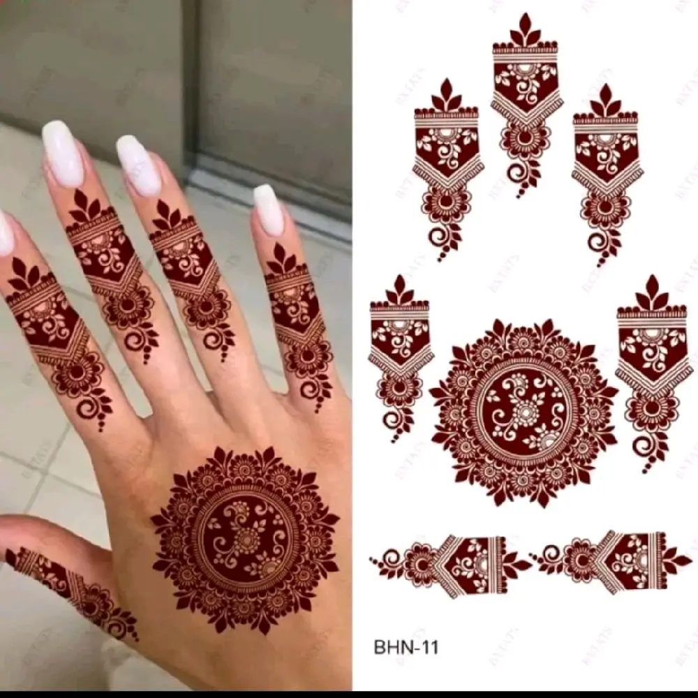 Henna Stickers for Hand and  Body Art