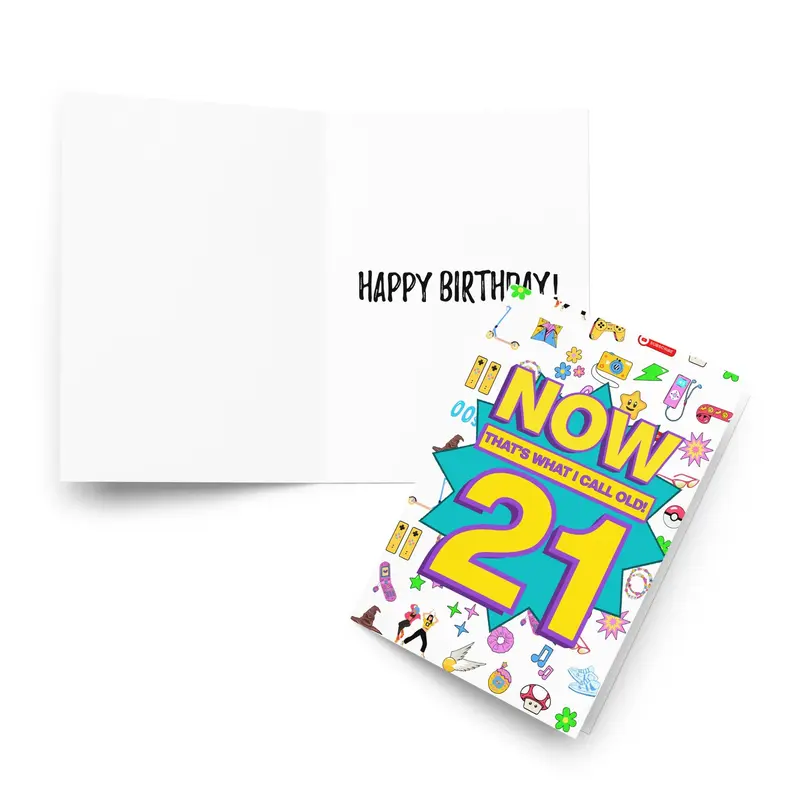 21st Birthday Card | Now That's What I Call Old! | Premium A5 4