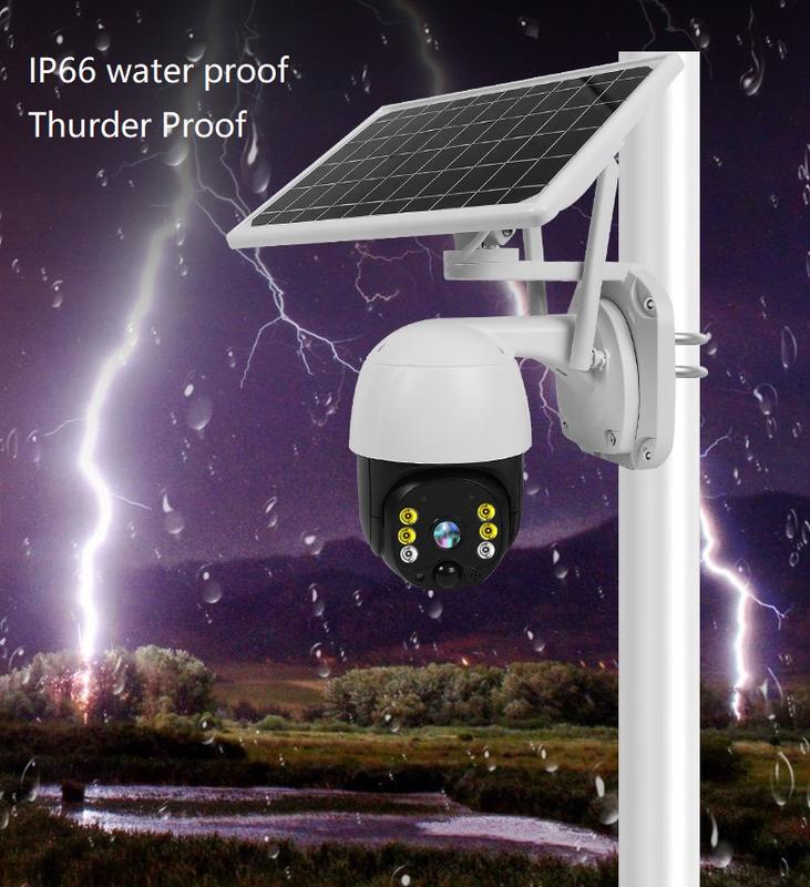Silver Cube Wifi battery and solar powered CCTV camera PIP remote control with 32g sdcard 4