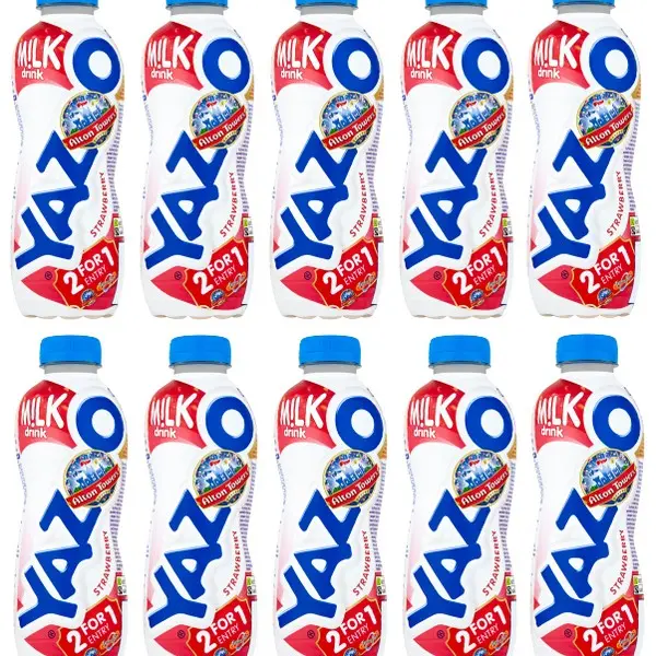 Yazoo 3 Flavours, 10 x400ml, Strawberry, Chocolate, Banana
