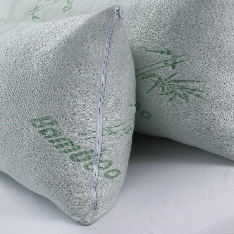 YORKSHIRE HOMEWARE Luxury Jumbo & Bamboo Cover Bounce Back Pillows, Bamboo Cover Hollow fibre Filled Pillows with Bamboo Removable cover for Back Neck & Shoulder Support Sleeping Pillows 1