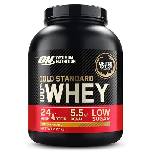 Optimum Nutrition Gold Standard 100% Whey Protein, Muscle Building Powder With Naturally Occurring Glutamine and BCAA Amino Acids, Chocolate Peanut Butter Flavour, 71 Servings, 2.27 kg 1