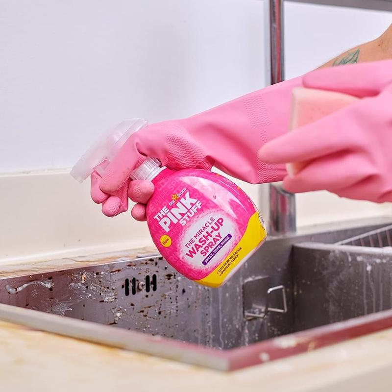 Pink Stuff 6-Item Cleaning Bundle Gift Set Carpet & Upholstery Cleaner 500ml Multi-Purpose Cleaner 850ml Miracle Wash-Up Spray 500ml All-Purpose Paste 850g Disinfectant 850ml Bathroom Cleaner 850ml Powerful Household Cleaning Essentials 5