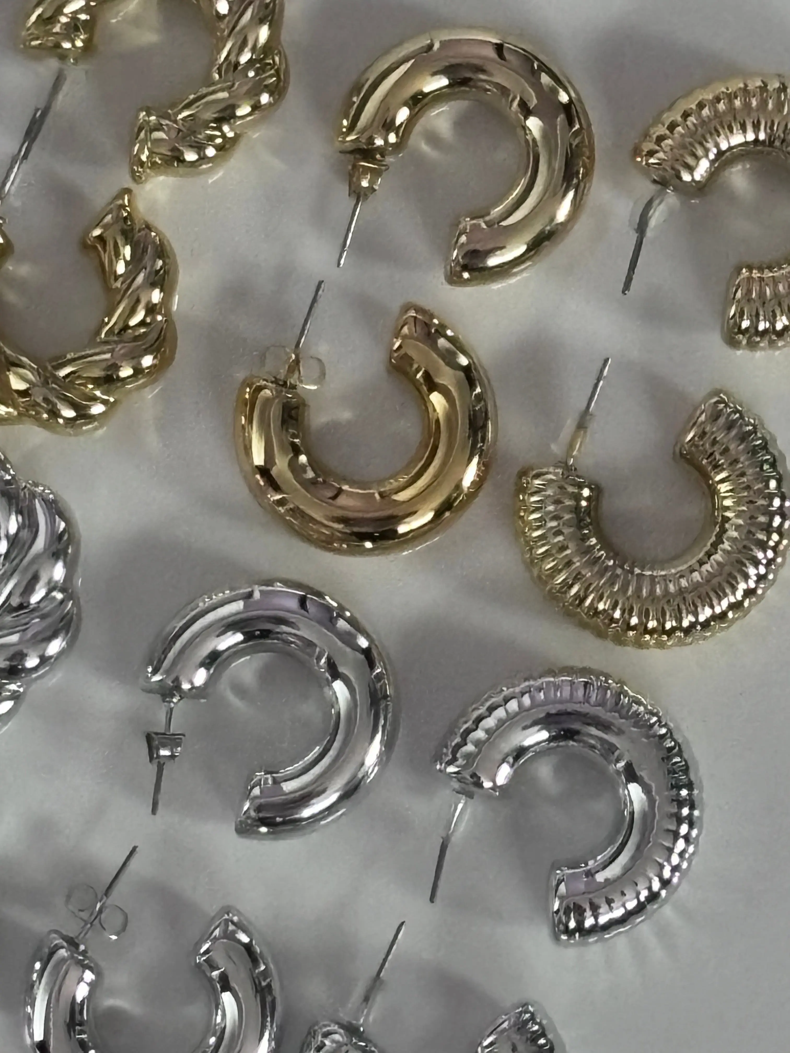 The Lightweight Chubby: Earrings in silver or gold (various styles)