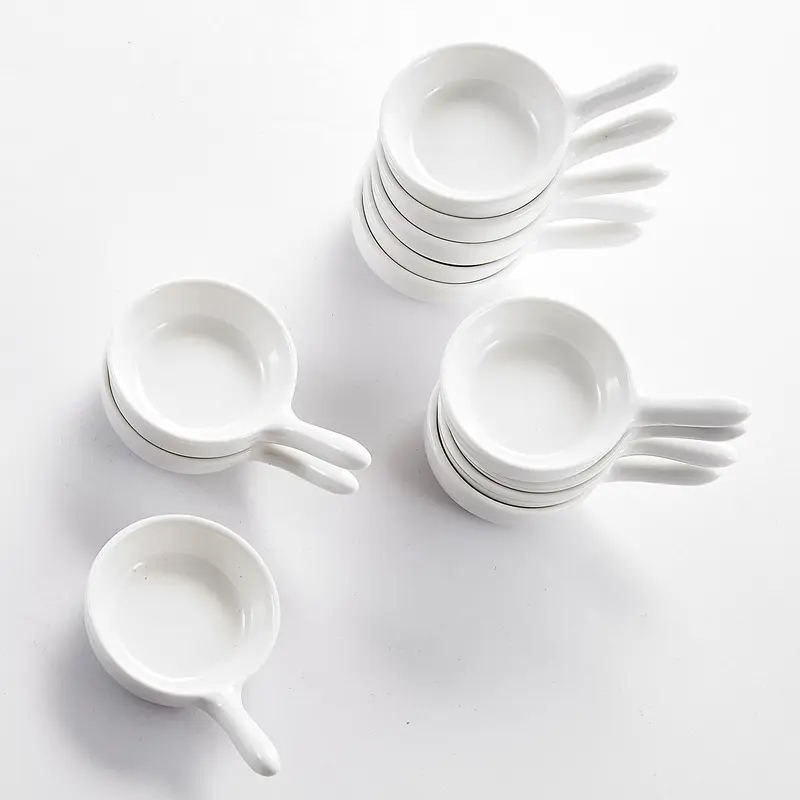 MINI Sauce Dish Dipping Bowls, 12 Pack Ceramic Dip Bowls Set, 10ML Soy Sauce Dish, White Dipping Bowls Bulk, Sauce Bowls For Ketchup, BBQ, Condiments, Appetizer 5