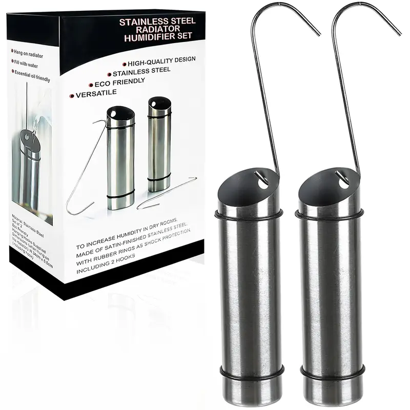 2Pc Stainless Steel Radiator Hanging Humidifiers 0
