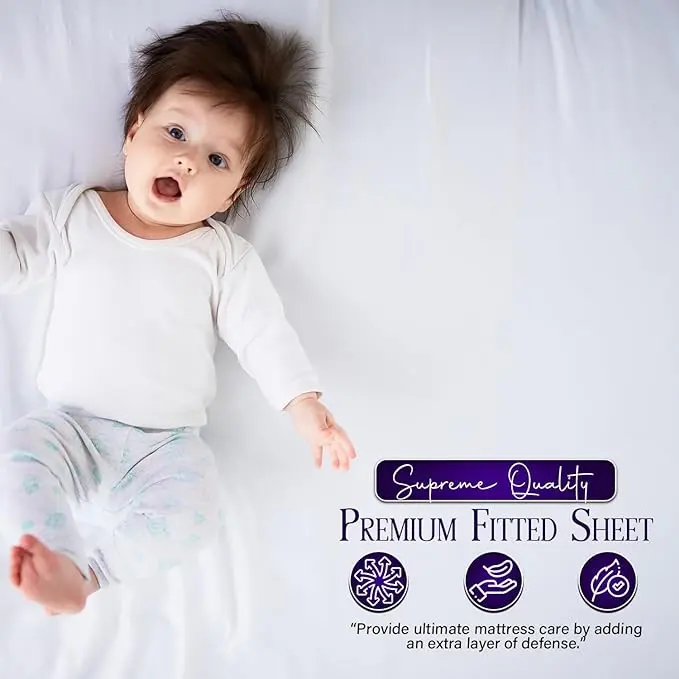 30cm Extra Deep Egyptian Cotton Luxury Fitted Bed Sheet Pocket Fitted Bed Sheet Silky Soft Comfy & Breathable Luxury bedsheets Single Double King Super King 5