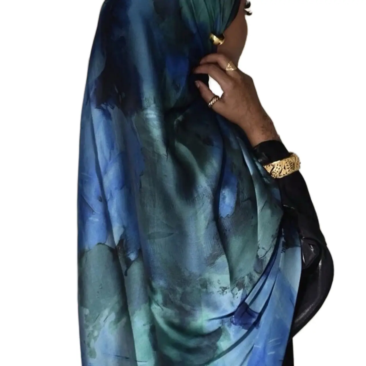 Luxe Modal Ombre Marble Headscarf Hijab for Women