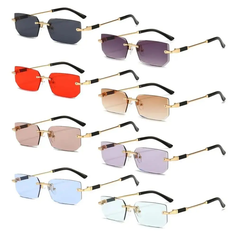 UV400 Rimless Rectangle Sunglasses Fashion