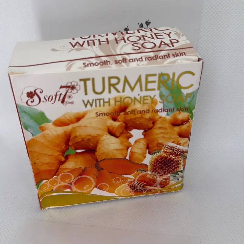 Soft 7 Turmeric and Honey Soap for face and Body Care and Comfort Gentle Skin Repair 4