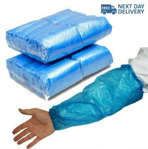 HOT BARGAINS Arm Sleeves Disposable Arm Covers Over Sleeves Blue Waterproof Cover UK Pack Plastic Unisex Hand 1