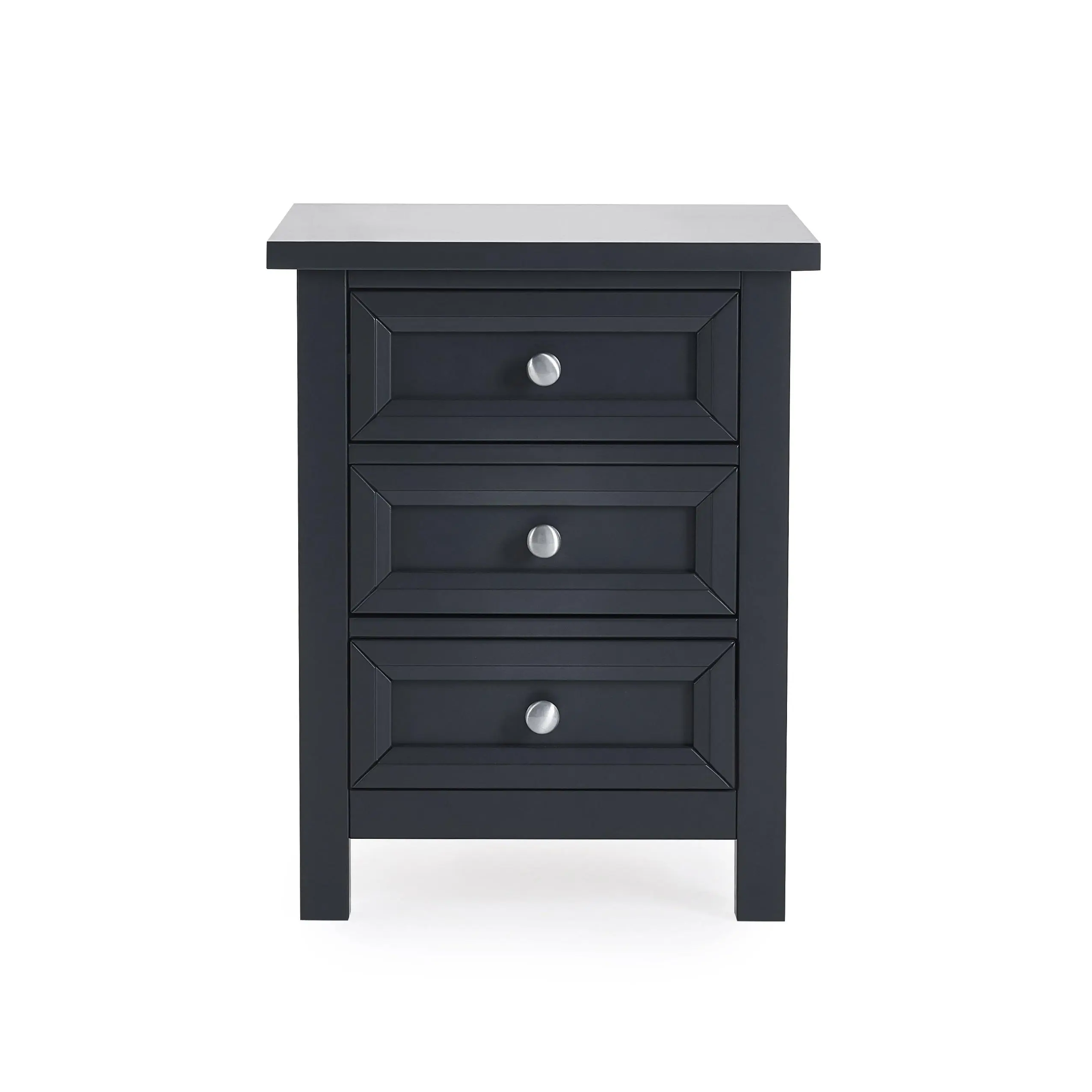 Maine 3 Drawer Bedside Table - Anthracite