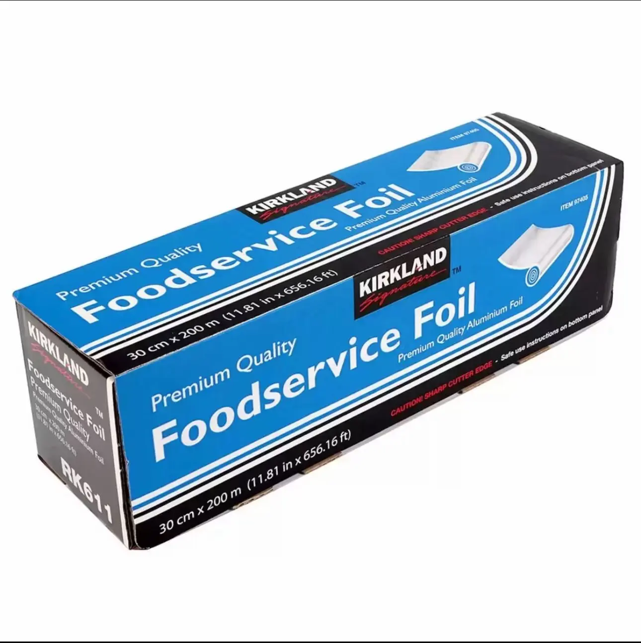 Kirkland Signature Foodservice Foil- Premium Quality Aluminium 30 x 200m Disposable Cookware