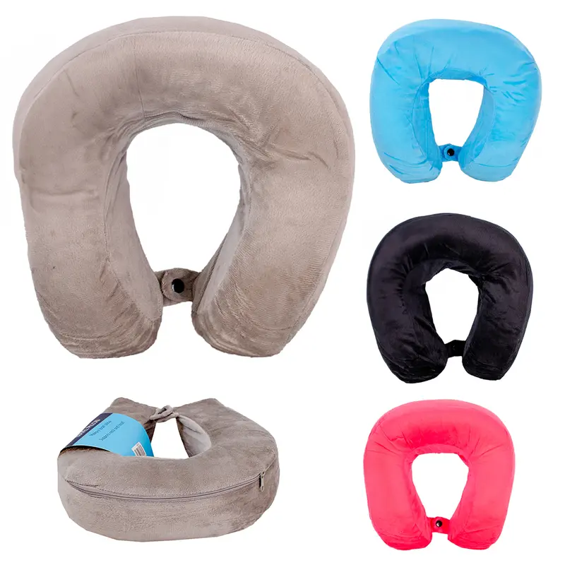Ergonomic Travel Neck Pillow - Soft Memory Foam, Portable U-Shape Design with Snap Closure, Lightweight for Airplane, Car, & Home - Available in Black, Red, Blue, and Gray 0