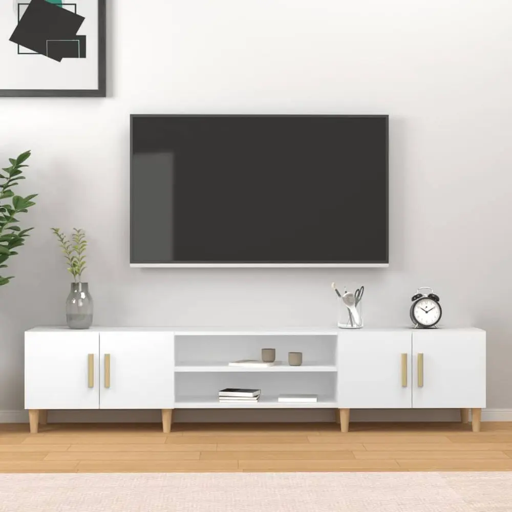 vidaXL TV Cabinet White 180x31.5x40 cm Engineered Wood