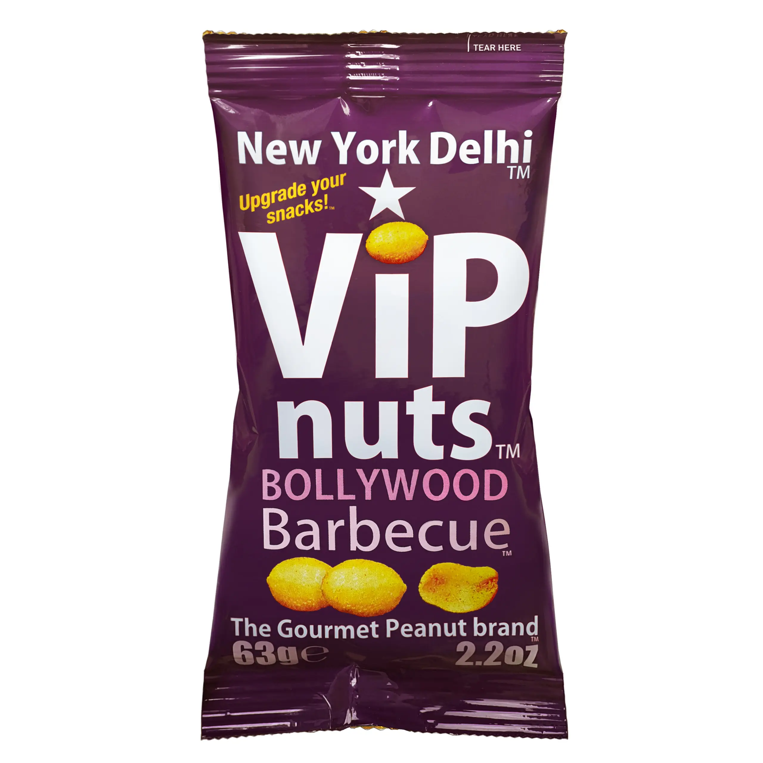 New York Delhi ViPnuts Bollywood BBQ peanuts high protein snack smokey and perfect with a beer