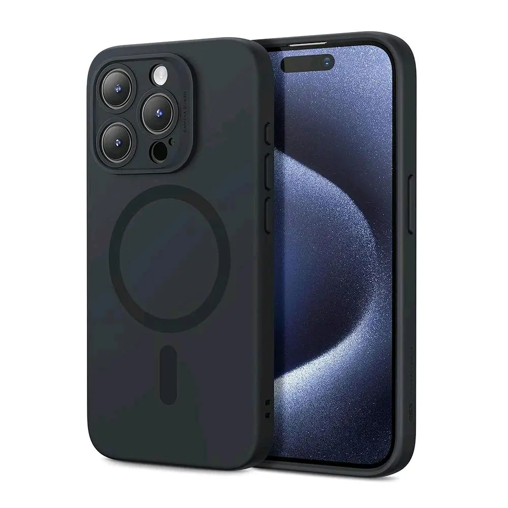 Silicon Case for iPhone 15 Pro Max, iPhone 15 Pro with Mag-safe Charging - Supper Stylish and Soft - Smartphone, Accessories Protection Cellphone Shockproof
