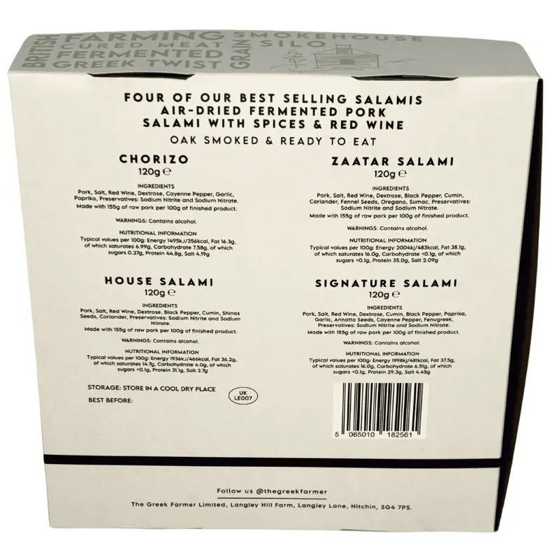 Salami Gift Set | British Carnivore Gift | British Free Range Pork | Made in Hertfordshire | No Fridge | 12 Months Shelf Life 4