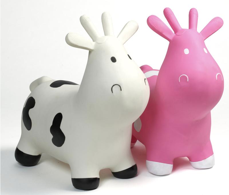 Pink Cow - Happy Hopperz Children Toy for Boys and Girls. Our kid's toy is perfect for muscle and core development, an educational toy, or a kids' gift. This pink animal hopper is great for hours of endless fun and can be used as an outdoor or indoor toy. 2