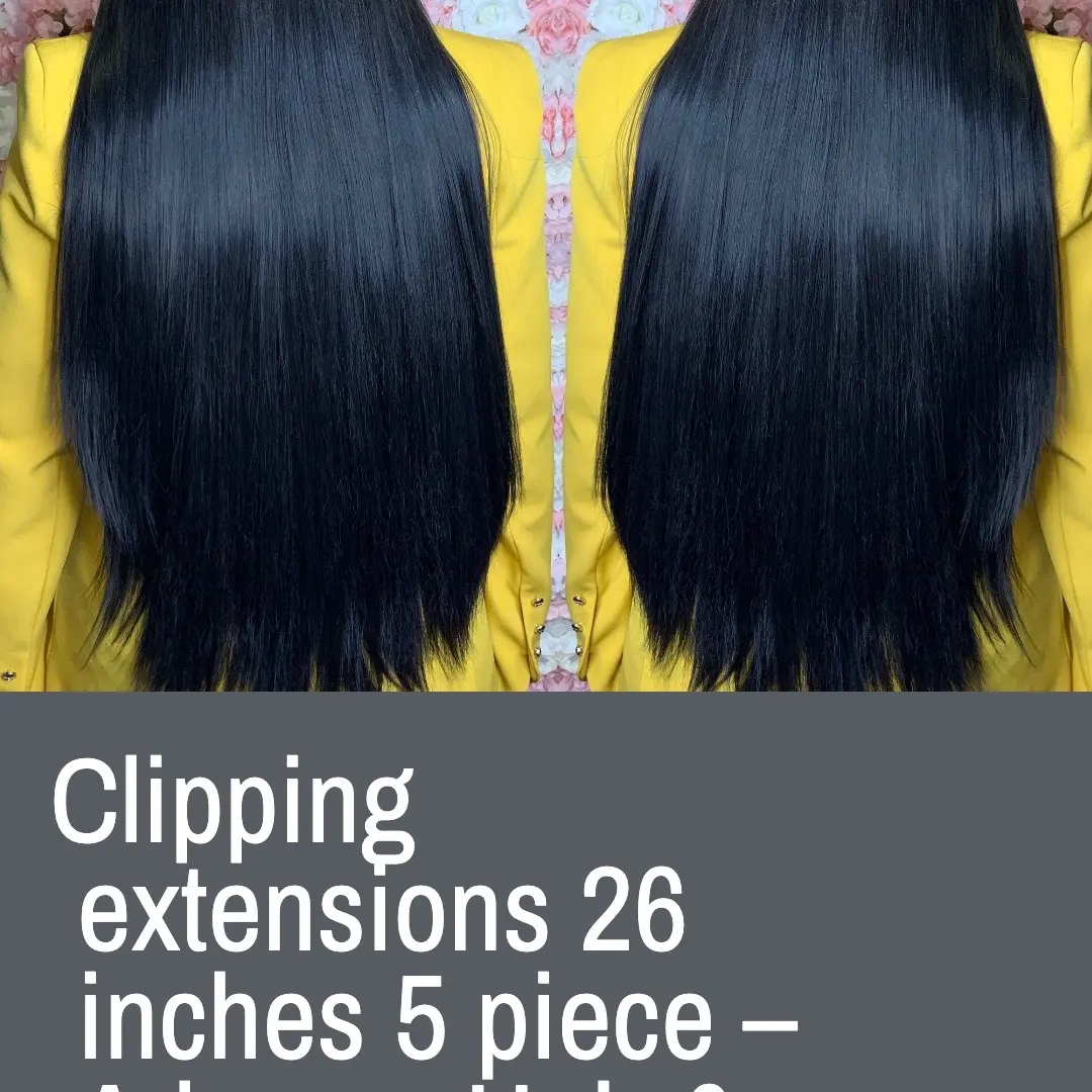 26 inches clip in hair, extensions, high-quality synthetic  5 piece hair beautiful colours available.