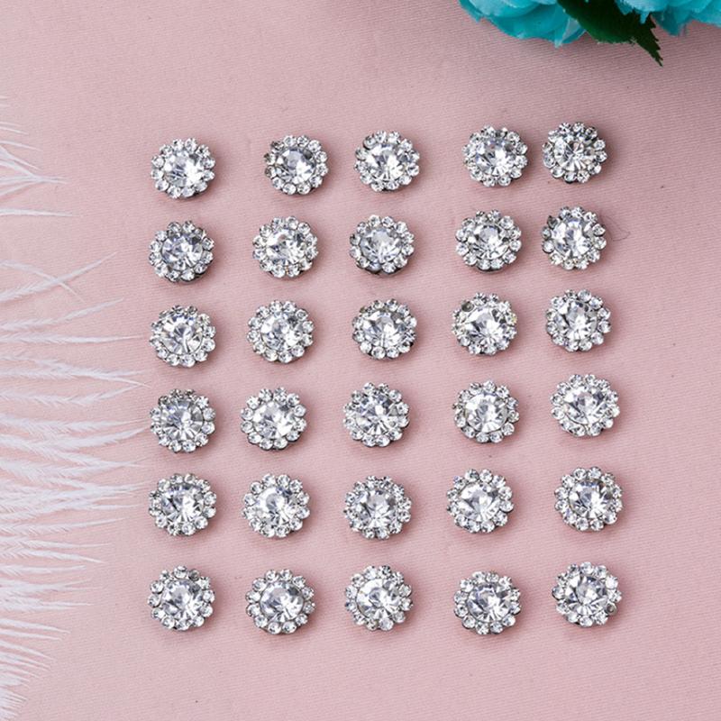 50 Pcs / 12mm / Gold Sew On Rhinestones S10G 5