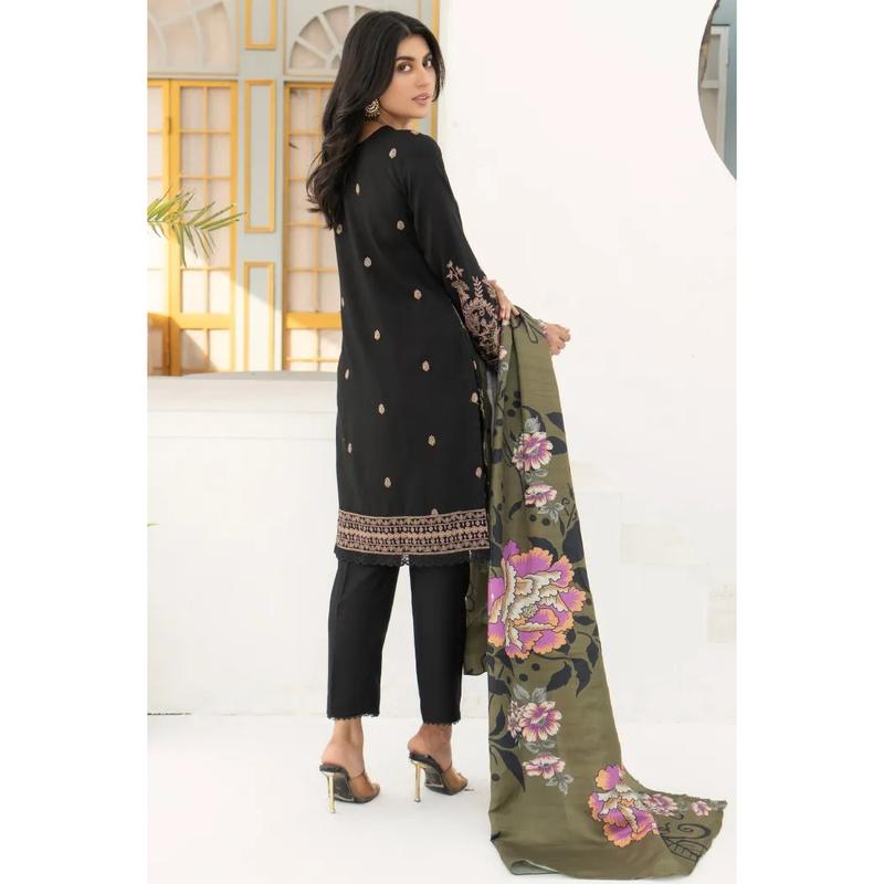 Dhanak Iznik Emb Pakistani Suits-1459-Black 2