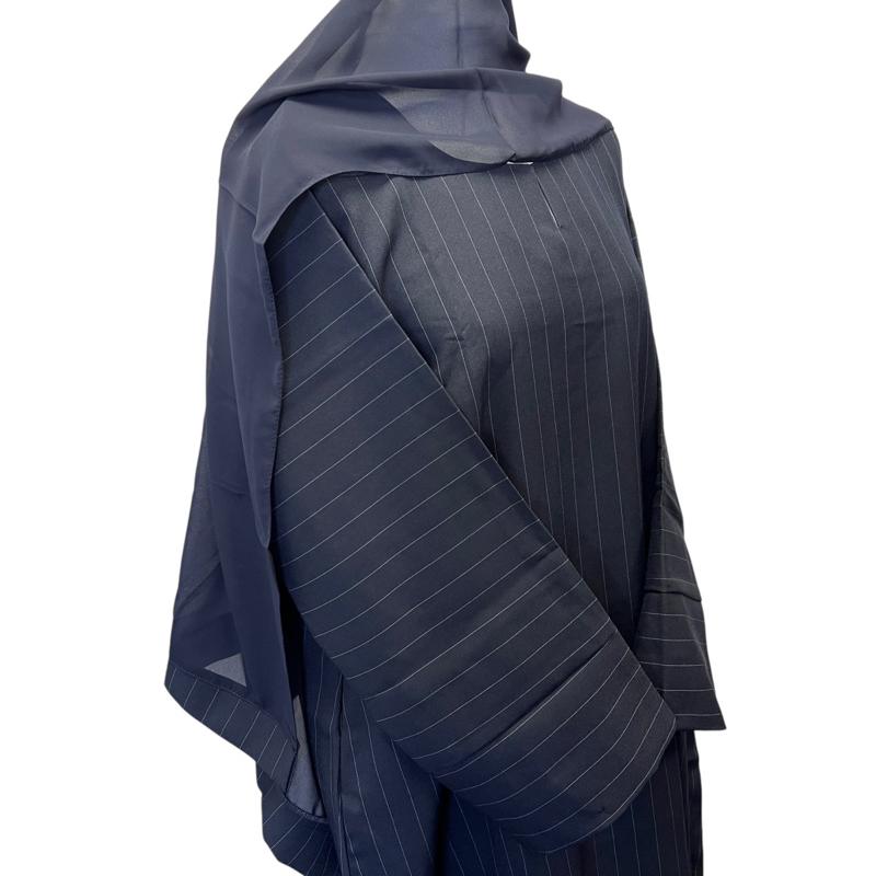 Product Introduction of Pinstripe Workwear Abaya casual travel abaya 11