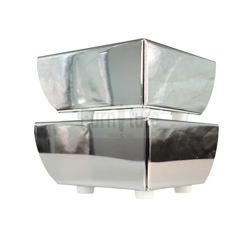 4 Chrome Furniture Legs Metal Feet 50mm High Sofa Chair Cabinets Stools Beds 5