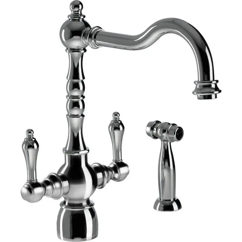 Abode Bayenne Monobloc Dual Lever Tap With or Without Integrated Handspray AT3027 3