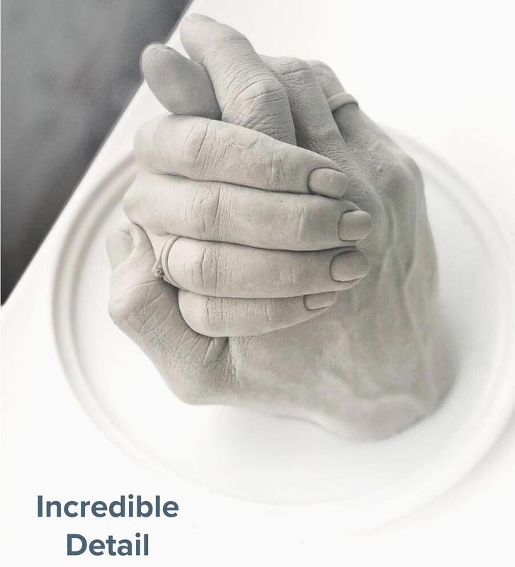 HAADI Hand Casting Kit - Create Timeless Hand & Foot Molds for Couples, Adults, Anniversary, Wedding, Birthday - Non-toxic & Skin-safe - Complete Kit 2
