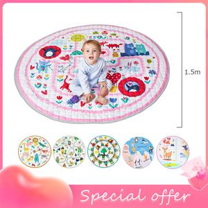 Winthome Baby Play Mat Round, Non-Slip Gym Play Mat Toy Storage - Washable Crawling Mat, Picnic Mat, Beach Mat, Tummy Time baby  mat