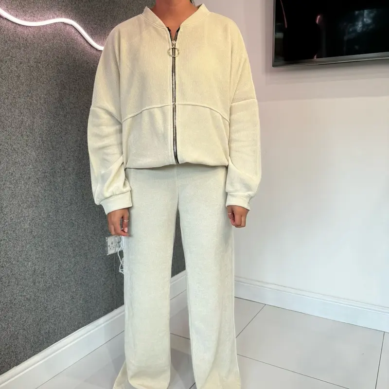 Pretty B Boutique Women’s Tracksuit With gold Zip Detail-Womenswear -Comfort- Casual Fashion Everyday Jacket Overalls 1