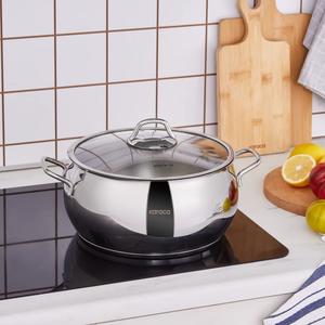 Karaca Emirgan Stainless Steel Stockpot with Lid, 26cm, Silver Cookware