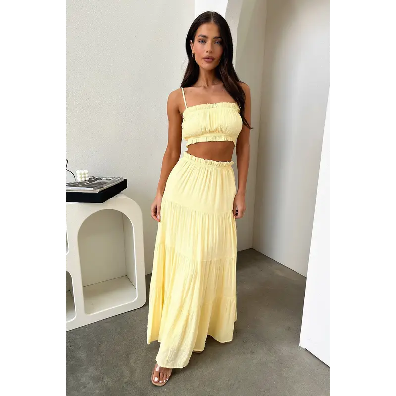 Thats So Fetch Selina Maxi Skirt - Yellow 5