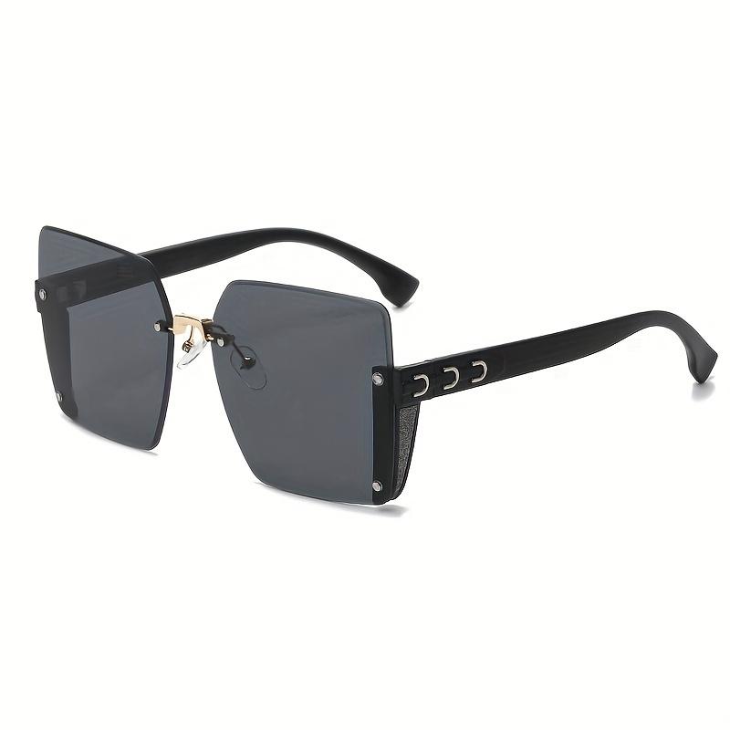 Product Introduction of Rimless Fashion Sunglasses For Women Men Casual Shiny Gradient Glasses For Summer Beach Vacation Travel 8