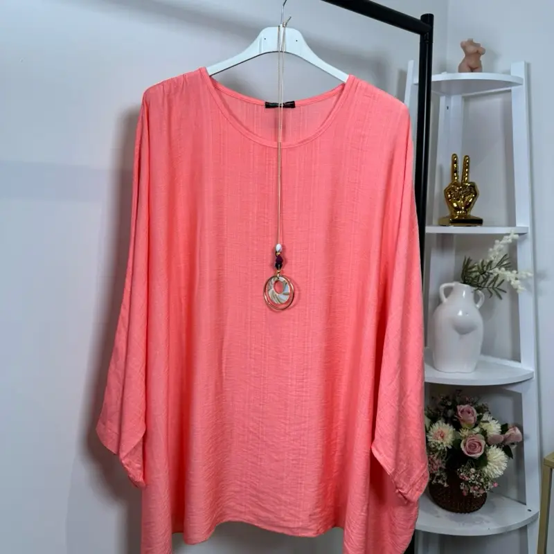 ROUND NECK NECKLACE SWING TOP - ONE SIZE