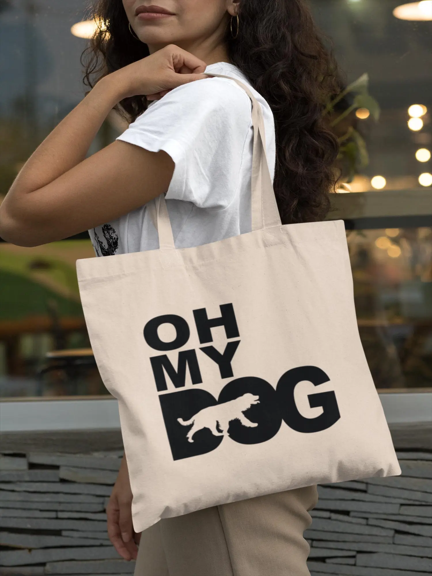 The House Of Dog English Springer Spaniel Owner Gift: Premium Cotton Tote Bag. Heavyweight 100% Cotton
