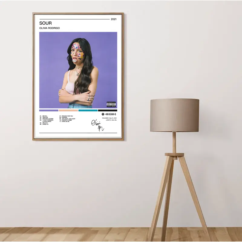 Olivia Rodrigo |  Sour Album Poster | A5 A4 A3 Print Decor Room Wall Artwork 2