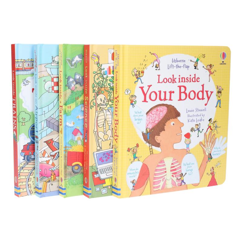Usborne Lift the Flap Look Inside 5 Books Collection Set - Ages 5+ - Board Book 0