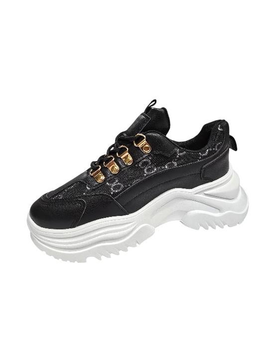 Product Introduction of womens stylish chunky sole fashion trainers with a stunning pattern design,ideal choice for any outfit 3