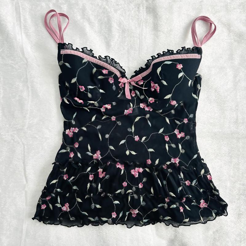 Y2K Women's Suspenders Vintage 2000s Harajuku Cute Summer New Streetwear Chic Aesthetic Rock Gothic Sexy Punk Tank Top 4